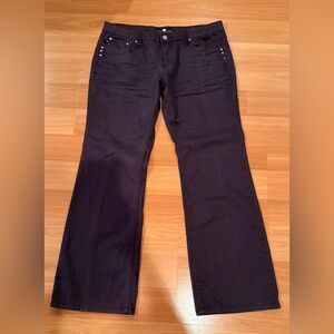 Luxury Blues Women’s Purple Denim Jeans Tag Size 15/16 Flare Leg Light Stretch